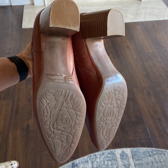 Rockport- brown heeled ankle boots- ladies size 10 - Picture 6 of 10